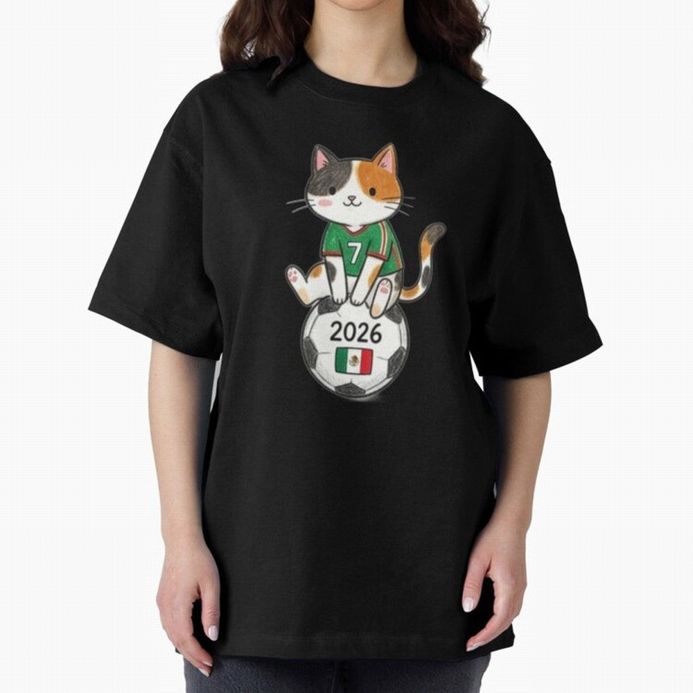 Mexico Soccer Cat #7 - 2026 World Cup Spirit Classic T-Shirt Turn Football Passion into Global Football Passion for FIFA World Cup 2026 USA Canada Mexico, Capturing Haaland, Spain and Netherlands, Tournament Hype, Historic Matchups, Family Viewing