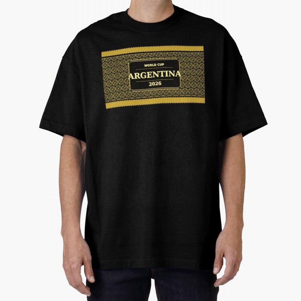 Argentina Football Fan 2026 Black Gold Luxury ¡ª Defending Champions Classic T-Shirt Remember FIFA World Cup 2026 USA Canada Mexico Spirit, Filled with France and Portugal, Haaland, Classic Soccer Heritage, Championship Pressure, Fan Loyalty and