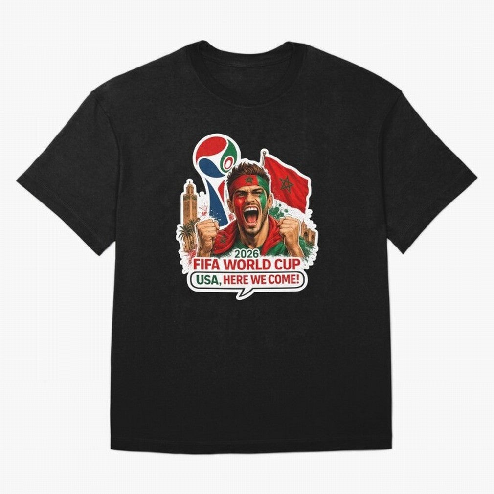 Morocco 2026 World Cup Fan Classic T-Shirt Enjoy the Biggest Football Party of FIFA World Cup 2026 Celebrating Haaland and Mbappe, Portugal Energy, Football Festival Excitement, Trophy Ambitions, Country Rivalries and Star Player Buzz; Created for