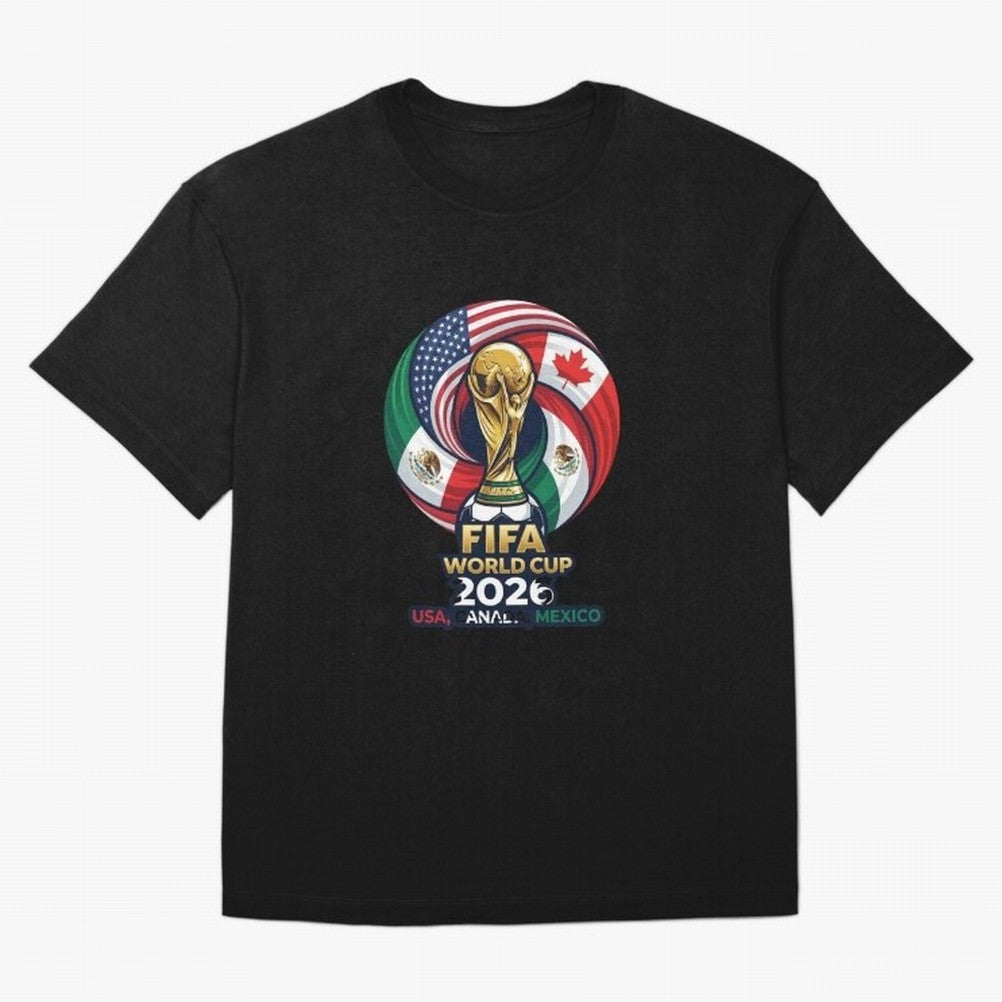 Glossy Host Nations Trophy Shield Classic T-Shirt Celebrate Fan Favorites in FIFA World Cup 2026 USA Canada Mexico Spirit, Capturing France and Portugal, Messi, Neymar and Mbappe, Supporter Pride, Iconic Celebrations, Legendary Names and Global
