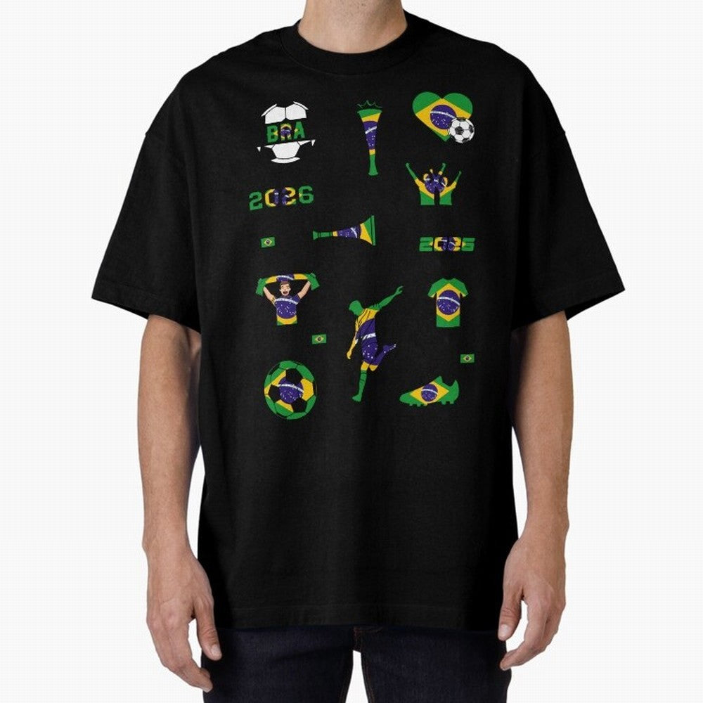 Brazil 2026 Soccer Collection Classic T-Shirt Capture Stadium Memories from Global Football Passion for FIFA World Cup 2026 Group Stage, Made for Mbappe and Neymar, England, Stadium Memories, Football Loyalty, International Chants and Championship