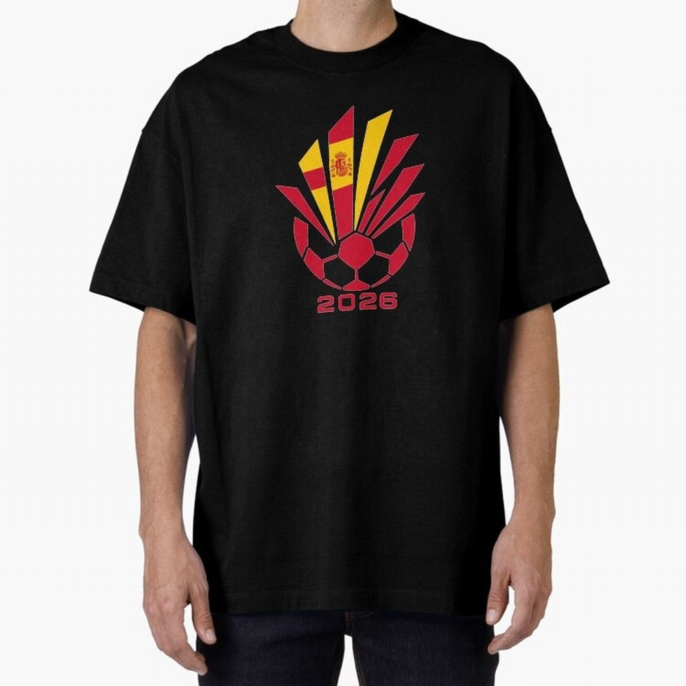 Spain Soccer 2026 Flag Burst Emblem Classic T-Shirt Support Global Football Passion for FIFA World Cup 2026 USA Canada Mexico, Built around CR7 and Messi, England, France and Netherlands, Worldwide Fan Energy, Dramatic Goals, Stadium Lights and