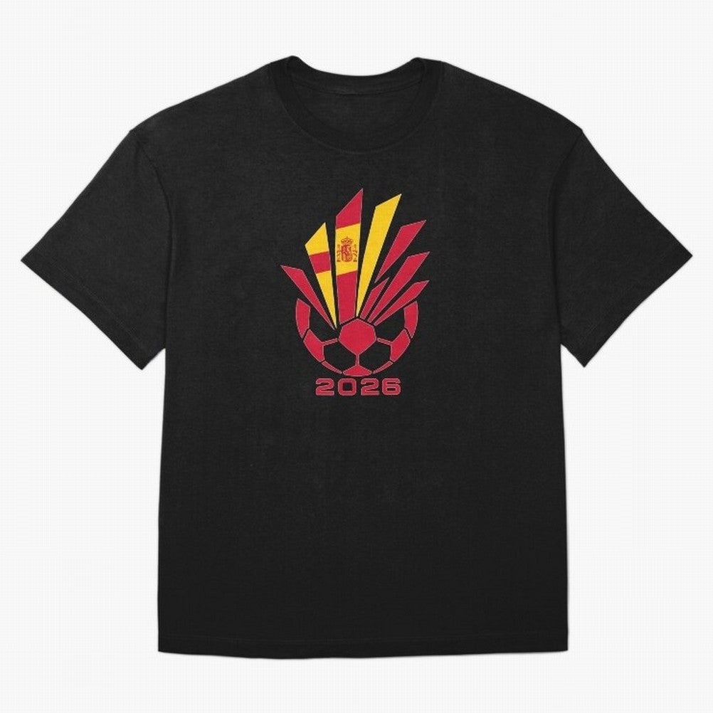Spain Soccer 2026 Flag Burst Emblem Classic T-Shirt Support Global Football Passion for FIFA World Cup 2026 USA Canada Mexico, Built around CR7 and Messi, England, France and Netherlands, Worldwide Fan Energy, Dramatic Goals, Stadium Lights and