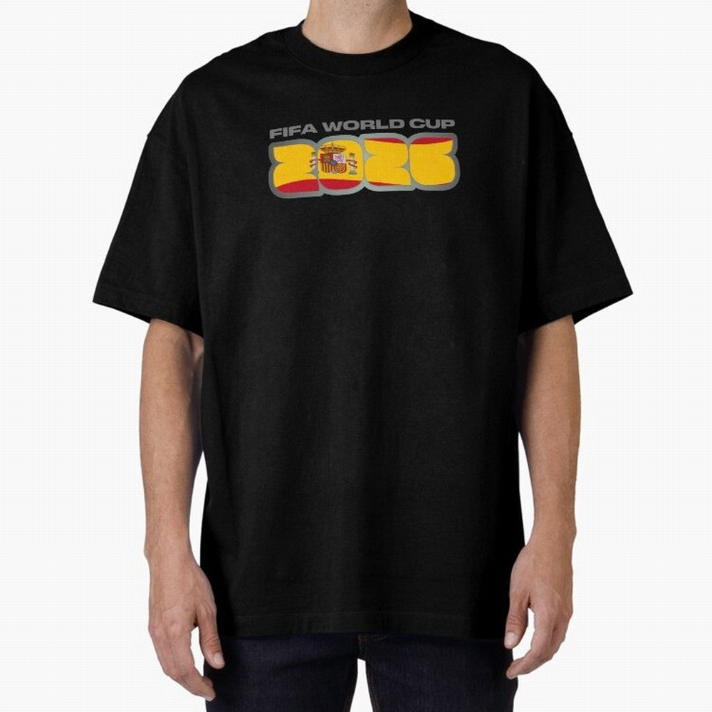 Spain 2026 La Furia Roja Football Fan Classic T-Shirt Show Love for Legendary Goals in FIFA World Cup 2026 USA Canada Mexico for Fans of Haaland and Mbappe and Portugal, Spain and Germany, Bringing Sports Nostalgia, International Competition,