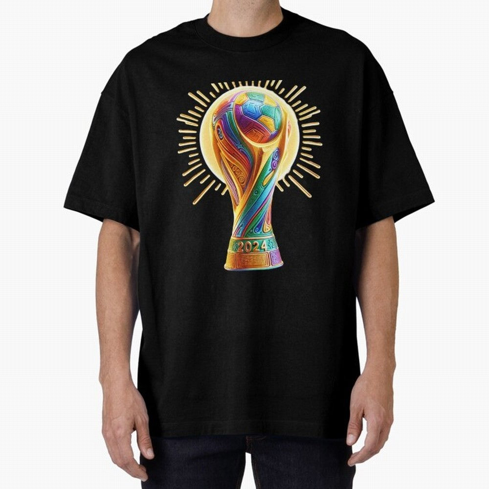 Golden Illuminating Cup Classic T-Shirt Honor Football Greatness during the FIFA World Cup 2026 Journey through Cristiano Ronaldo, Haaland and CR7 Highlights, Portugal, Spain and Germany Pride, Sports Nostalgia, International Competition, Famous