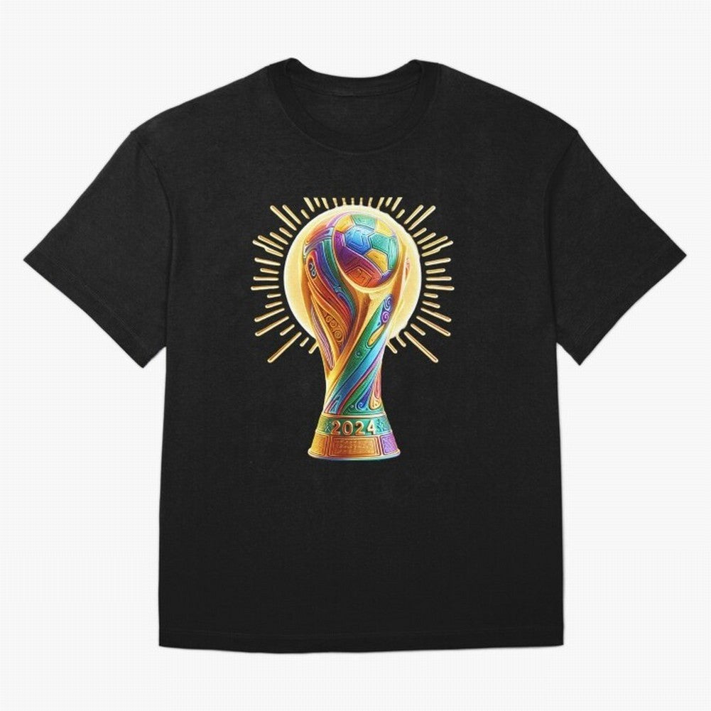 Golden Illuminating Cup Classic T-Shirt Honor Football Greatness during the FIFA World Cup 2026 Journey through Cristiano Ronaldo, Haaland and CR7 Highlights, Portugal, Spain and Germany Pride, Sports Nostalgia, International Competition, Famous