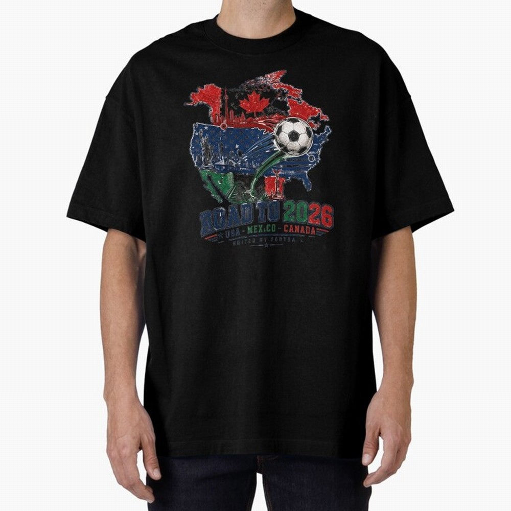 Road to 2026 USA Mexico Canada Soccer Badge Classic T-Shirt Remember Iconic Moments from the FIFA World Cup 2026 Journey through Haaland Highlights, Brazil Pride, Game Day Rituals, Football Legends, Country Pride and the Road to the Final; Ideal