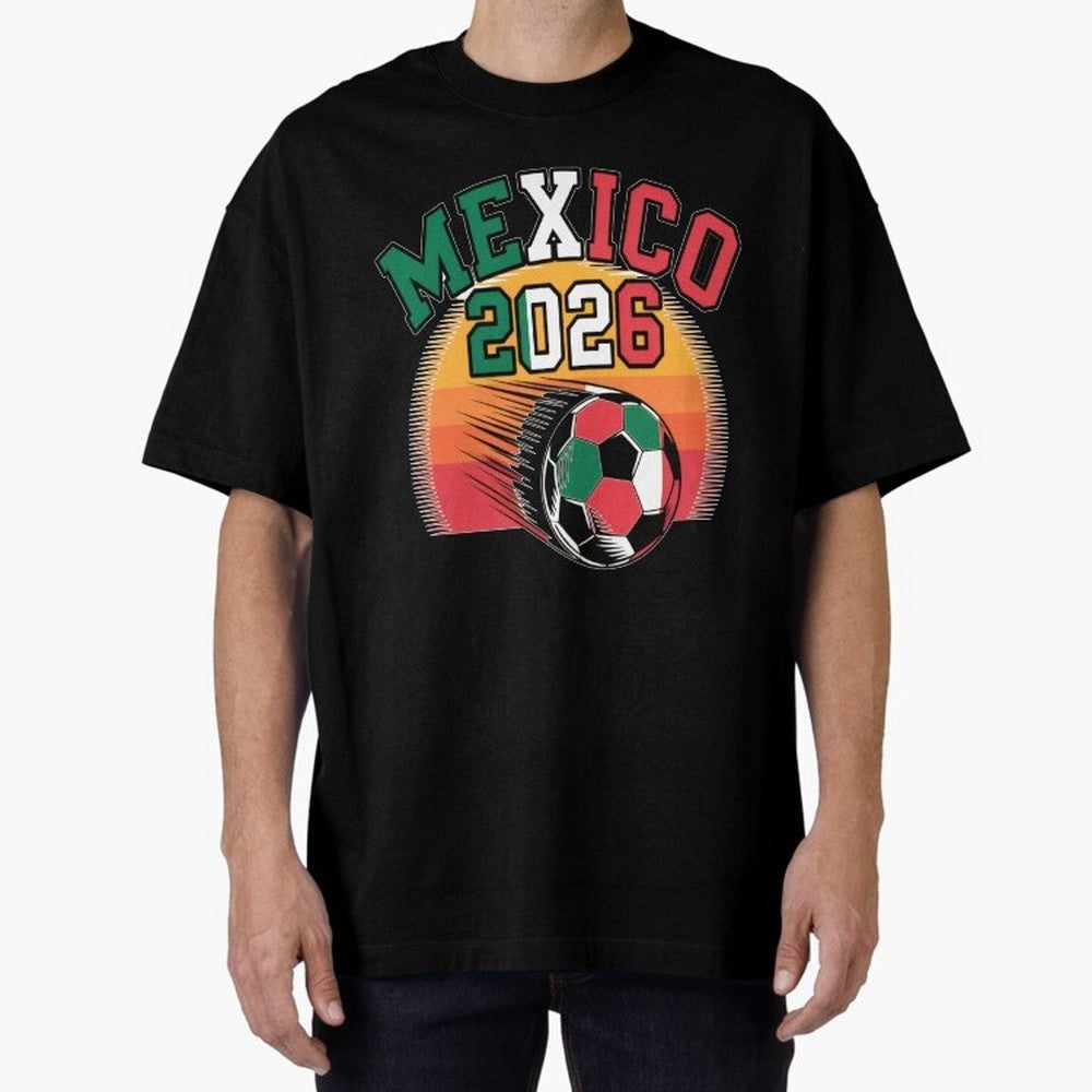 Mexico 2026 Vintage Soccer Shirt Retro Futbol Fan Tee Classic T-Shirt Show Match Day Excitement for the FIFA World Cup 2026 Group Stage Journey through Mbappe Highlights, Brazil, Portugal and Argentina Pride, Soccer Culture, Superstar Moments,