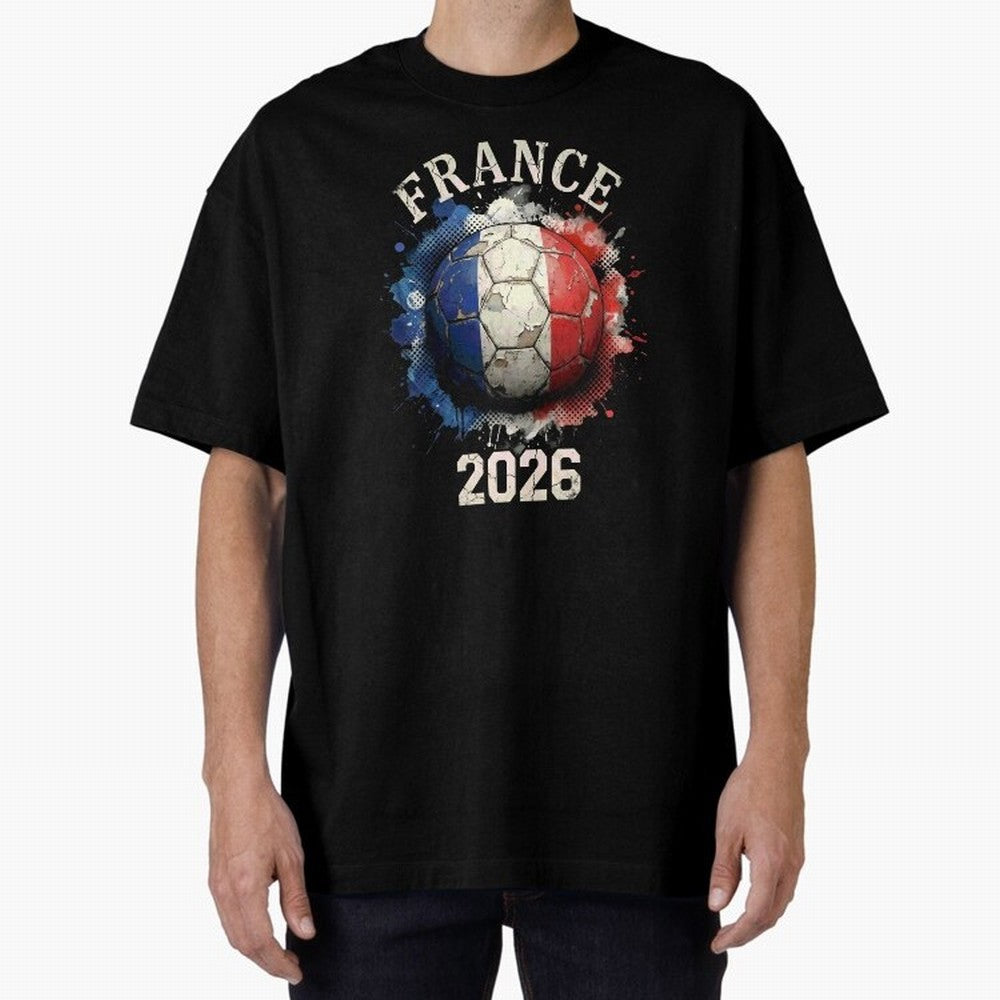France 2026 Football Art | Vintage Tricolor Soccer Ball Splash Design Classic T-Shirt Celebrate the Biggest Stage of the FIFA World Cup 2026 Group Stage Journey through Messi and Cristiano Ronaldo Highlights, Spain Pride, Champion Mindset, Group