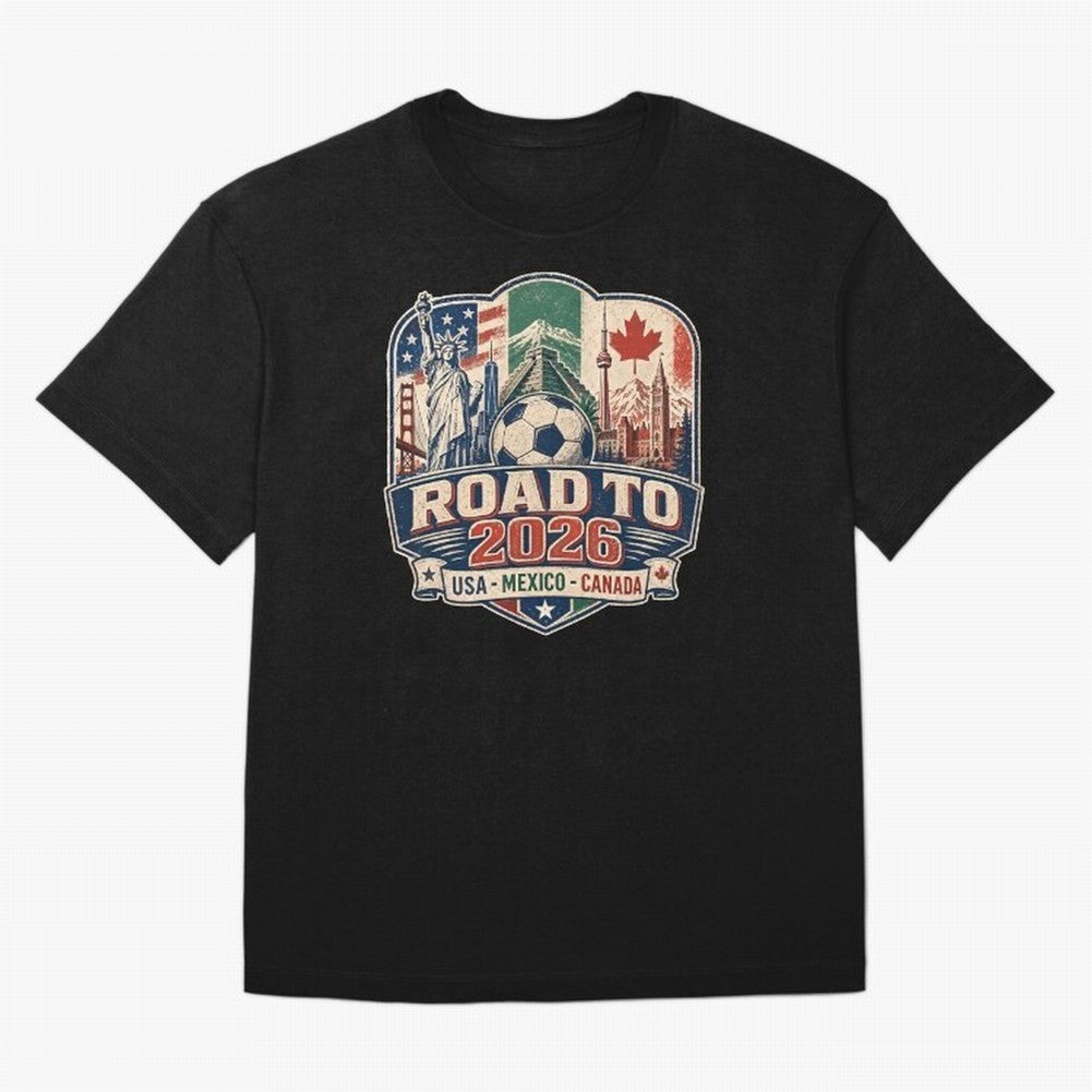 Football 2026 USA Mexico Canada Soccer Championship Fan Art Classic T-Shirt Fuel FIFA World Cup 2026 for Fans of Cristiano Ronaldo, Haaland and CR7 and Argentina and Brazil, Bringing Stadium Chants, National Pride, Trophy Dreams and Unforgettable