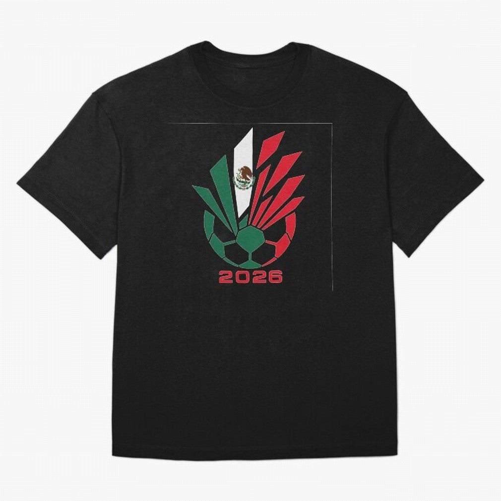 Mexican Soccer 2026 Flag Burst Emblem Classic T-Shirt Keep the Match Day Mood of FIFA World Cup 2026 USA Canada Mexico for Fans of Haaland and Mbappe and Brazil, Bringing Worldwide Fan Energy, Dramatic Goals, Stadium Lights and Championship