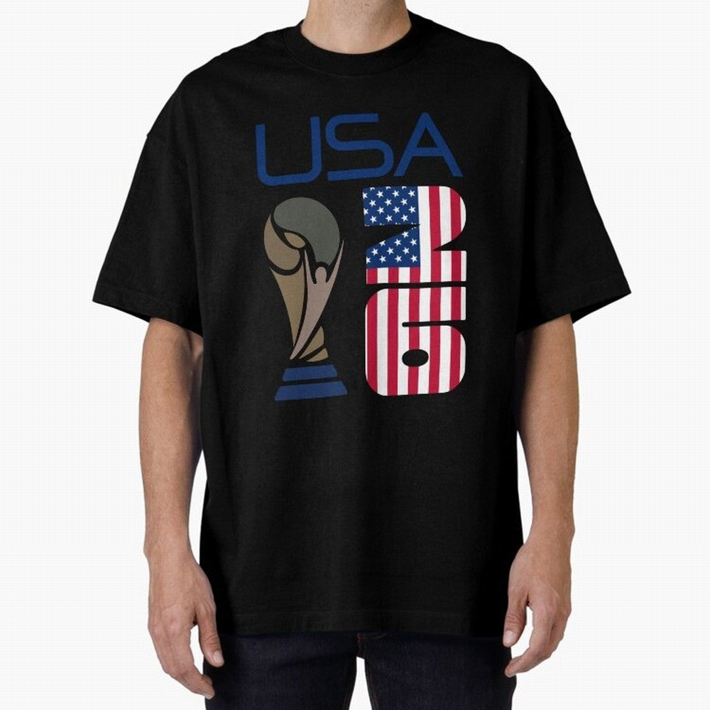 USA 2026 Soccer World Cup Trophy American Flag Design Classic T-Shirt Bring FIFA World Cup 2026 USA Canada Mexico for Fans of Mbappe and Brazil, Portugal and Argentina, Bringing Tournament Hype, Historic Matchups, Family Viewing Parties and Global
