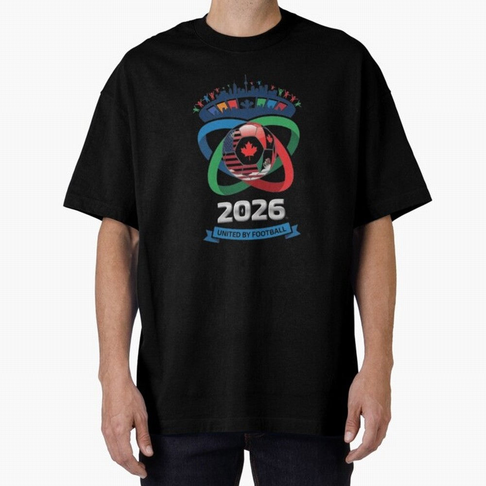 Infinity Loop World Cup 2026 Host Nation Classic T-Shirt Follow the Road to FIFA World Cup 2026 USA Canada Mexico with Messi, Neymar and Mbappe, England and Germany Energy, Championship Spirit, Famous Goals, Roaring Crowds and International