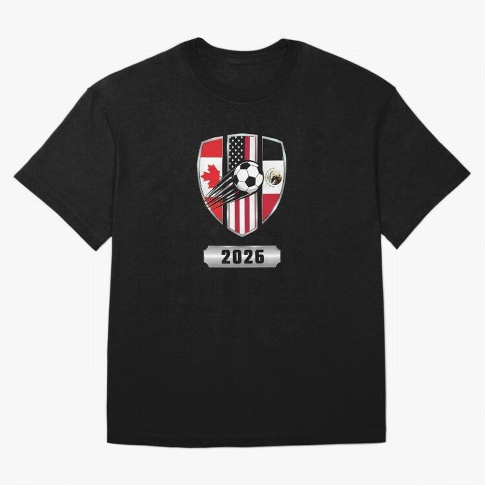 North United America Shield 2026 Cup T-Shirt_82794382 Classic T-Shirt Show Support during FIFA World Cup 2026 USA Canada Mexico Spirit, Filled with Argentina, France and Brazil, CR7 and Messi, Soccer Culture, Superstar Moments, National Team Dreams