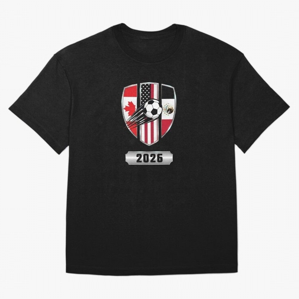 North United America Shield 2026 Cup T-Shirt_82794382 Classic T-Shirt Stand Proud for the FIFA World Cup 2026 USA Canada Mexico Journey through Messi and Cristiano Ronaldo Highlights, England and Germany Pride, Football Passion, Legendary
