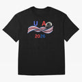 USA 2026 Soccer Ball With Waving Flag - United States Football Team Support? Classic T-Shirt Honor the Football Icons of FIFA World Cup 2026 for Fans of Mbappe and Neymar and Brazil, Portugal and Argentina, Bringing Retro Football Energy, Iconic
