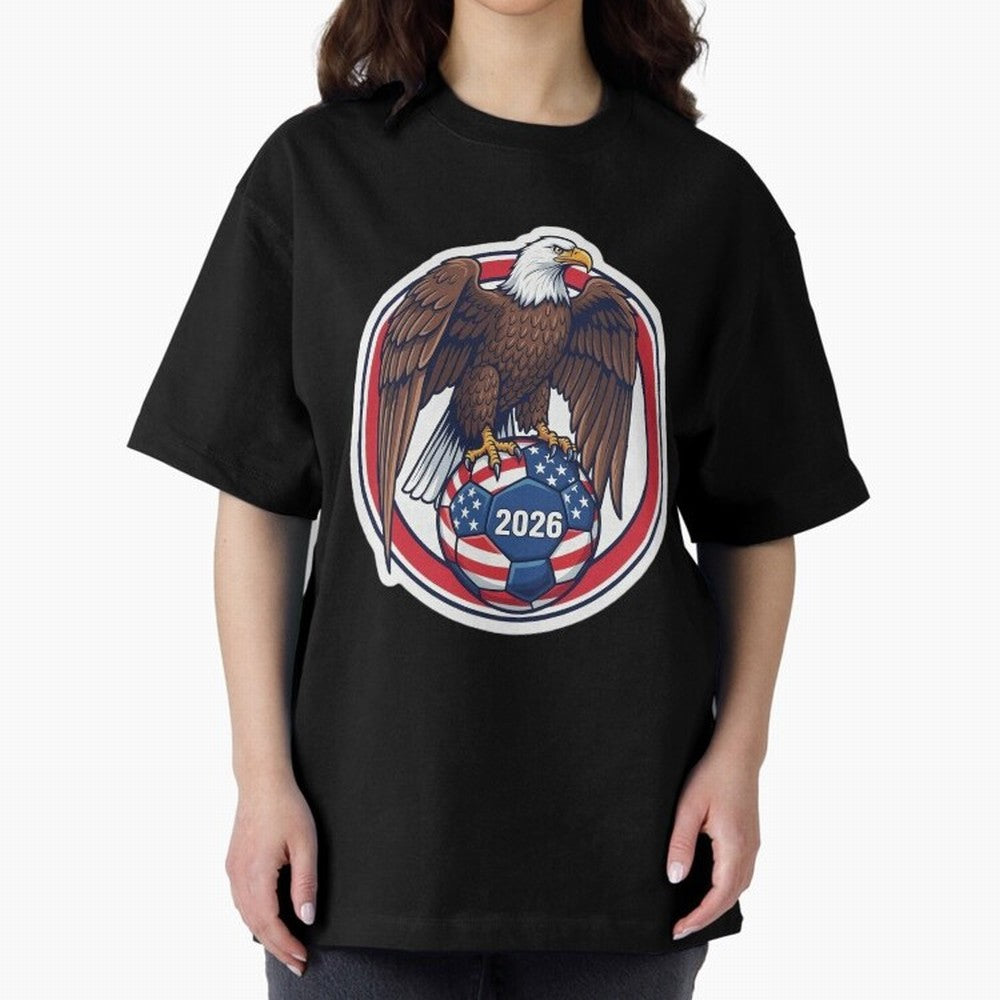 USA Eagle Soccer 2026 ¨C American Pride Football Design Classic T-Shirt Remember Iconic Moments from FIFA World Cup 2026 Group Stage Spirit, Driven by Portugal, Messi, CR7 and Mbappe, Stadium Memories, Football Loyalty, International Chants and