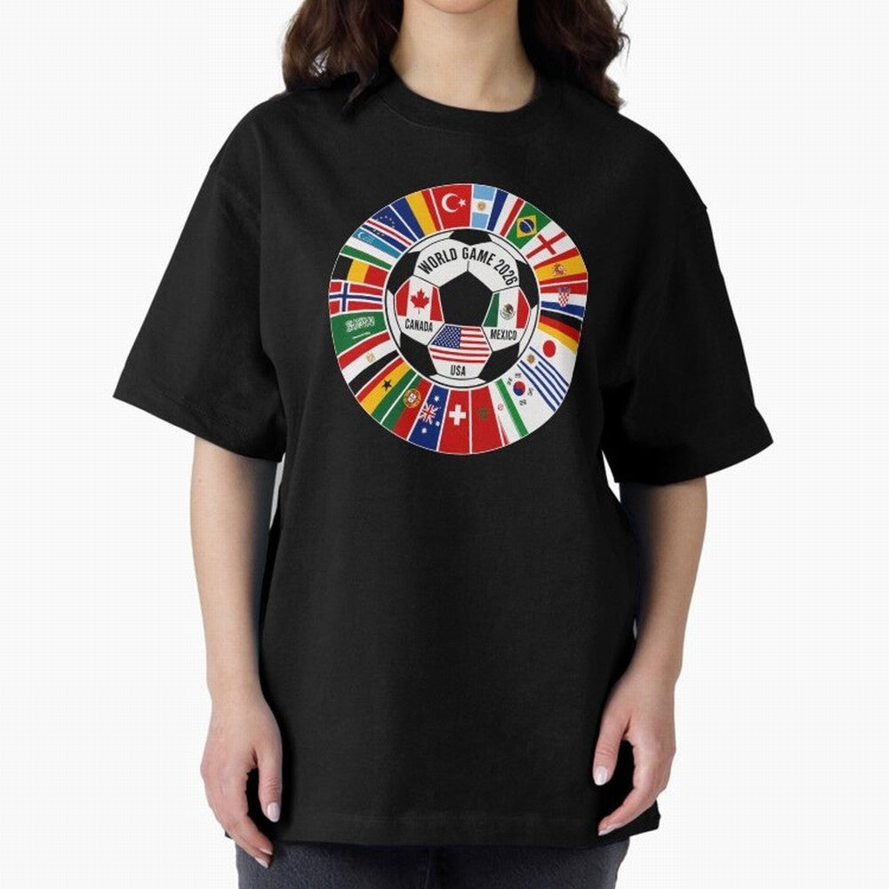 2026 Soccer Cup, Football World Tournament Classic T-Shirt Celebrate Fan Culture around Global Football Passion for FIFA World Cup 2026 USA Canada Mexico, Capturing Neymar, Haaland and Cristiano Ronaldo, Brazil, Sports Nostalgia, International
