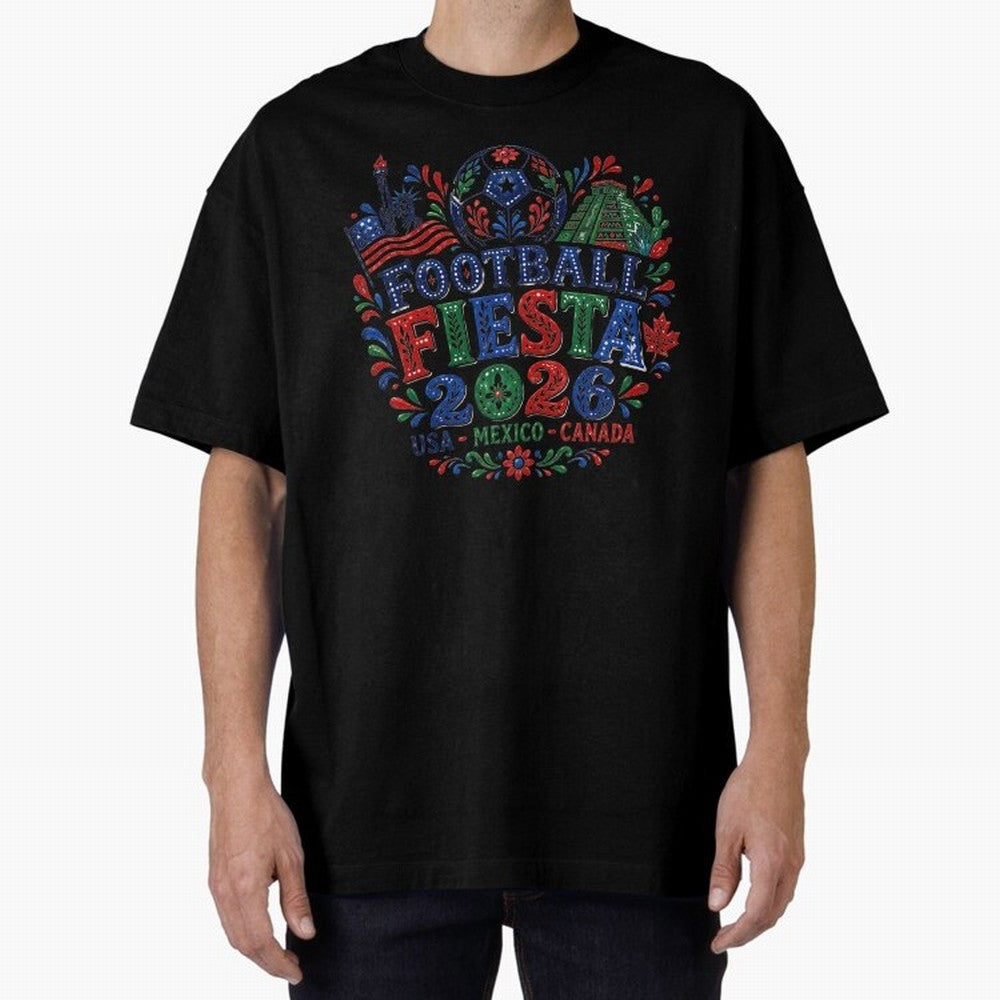 Football Fiesta 2026 USA Mexico Canada Soccer Art Classic T-Shirt Keep the Match Day Mood of Global Football Passion for FIFA World Cup 2026 USA Canada Mexico, Capturing Messi, Neymar and Mbappe, France and Portugal, Championship Spirit, Famous