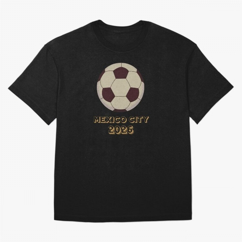 Soccer 2026 Mexico City tee Classic T-Shirt Represent Football Lovers during FIFA World Cup 2026 Group Stage Highlighting CR7 and Messi, England Energy, Sports Nostalgia, International Competition, Famous Players and Unforgettable Victories; Ideal