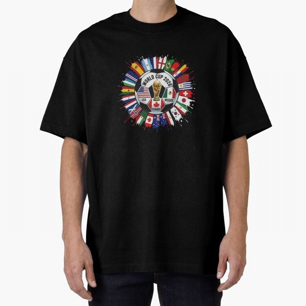 World Cup 2026 Kids, USA Mexico Canada Host Countries, International Football Flags Top, Gameday Soccer Apparel, Soccer Fan Youth Classic T-Shirt Create FIFA World Cup 2026 Group Stage for Fans of Neymar and Brazil, Portugal and Argentina, Bringing