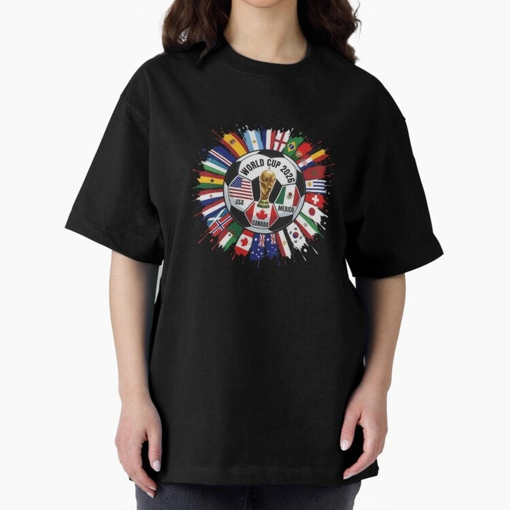 World Cup 2026 Kids, USA Mexico Canada Host Countries, International Football Flags Top, Gameday Soccer Apparel, Soccer Fan Youth Classic T-Shirt Create FIFA World Cup 2026 Group Stage for Fans of Neymar and Brazil, Portugal and Argentina, Bringing