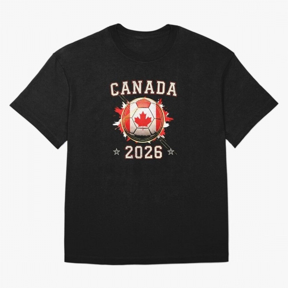 Front Print Canada Soccer World Cup 2026 - Canadian Fan Gift T-Shirt_84561562 Classic T-Shirt Show Support during Global Football Passion for FIFA World Cup 2026, Built around Neymar, England and Germany, Stadium Memories, Football Loyalty,