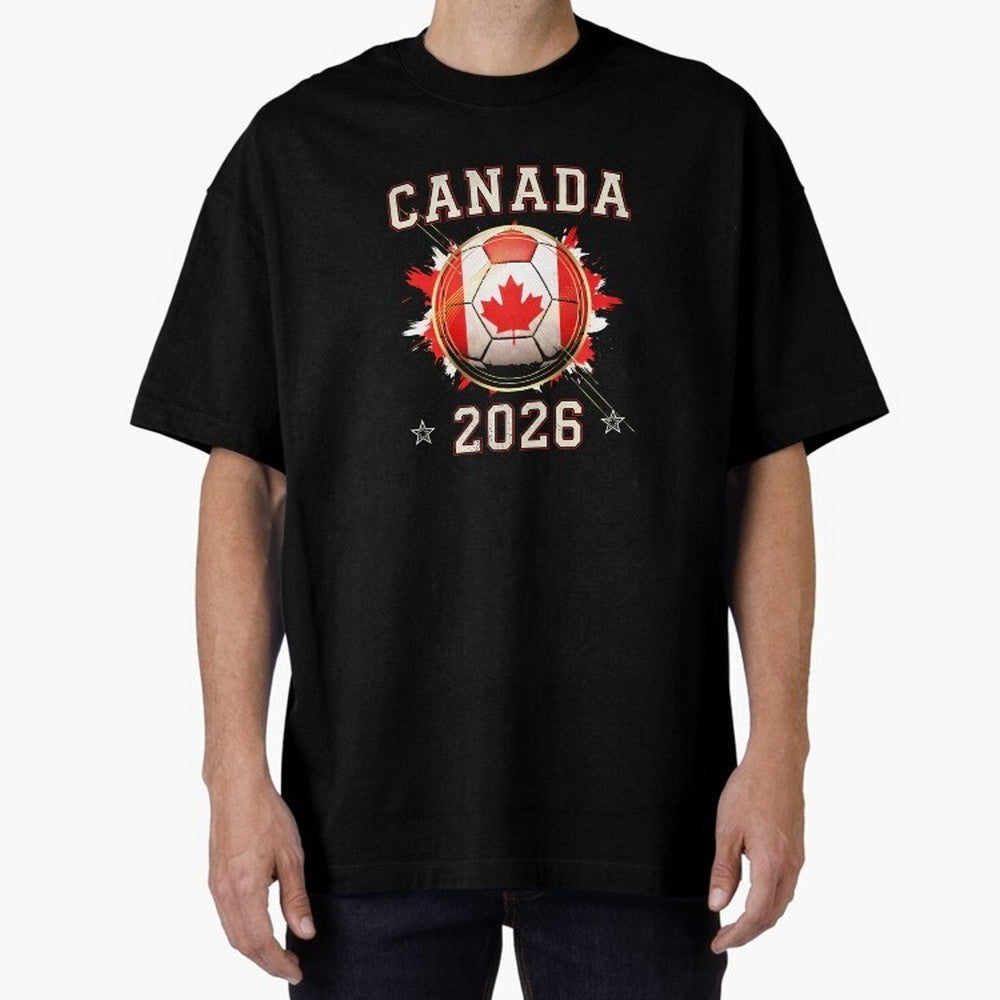 Front Print Canada Soccer World Cup 2026 - Canadian Fan Gift T-Shirt_84561562 Classic T-Shirt Show Support during Global Football Passion for FIFA World Cup 2026, Built around Neymar, England and Germany, Stadium Memories, Football Loyalty,