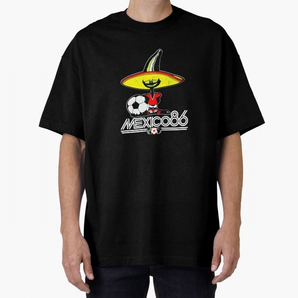 Mexico 86 World Cup Pique Retro Vintage T-Shirt_90751770 Classic T-Shirt Relive Match Day Hype around FIFA World Cup 2026 Group Stage, CR7 and Messi, Portugal, Goal Celebration Energy, Supporter Heritage, Football Icons and Worldwide Tournament