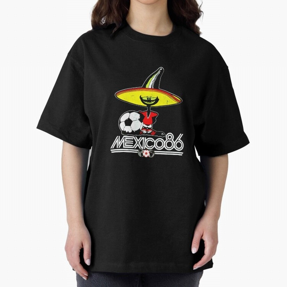 Mexico 86 World Cup Pique Retro Vintage T-Shirt_90751770 Classic T-Shirt Relive Match Day Hype around FIFA World Cup 2026 Group Stage, CR7 and Messi, Portugal, Goal Celebration Energy, Supporter Heritage, Football Icons and Worldwide Tournament
