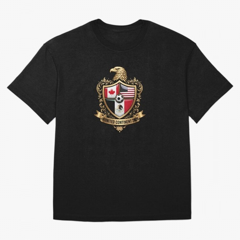 Golden Continental Eagle Soccer World Cup Crest 2026 T-Shirt_83050983 Classic T-Shirt Refresh FIFA World Cup 2026 USA Canada Mexico Centered on Haaland, Brazil, Portugal and Argentina Energy, Retro Football Energy, Iconic Rivalries, Trophy Chase