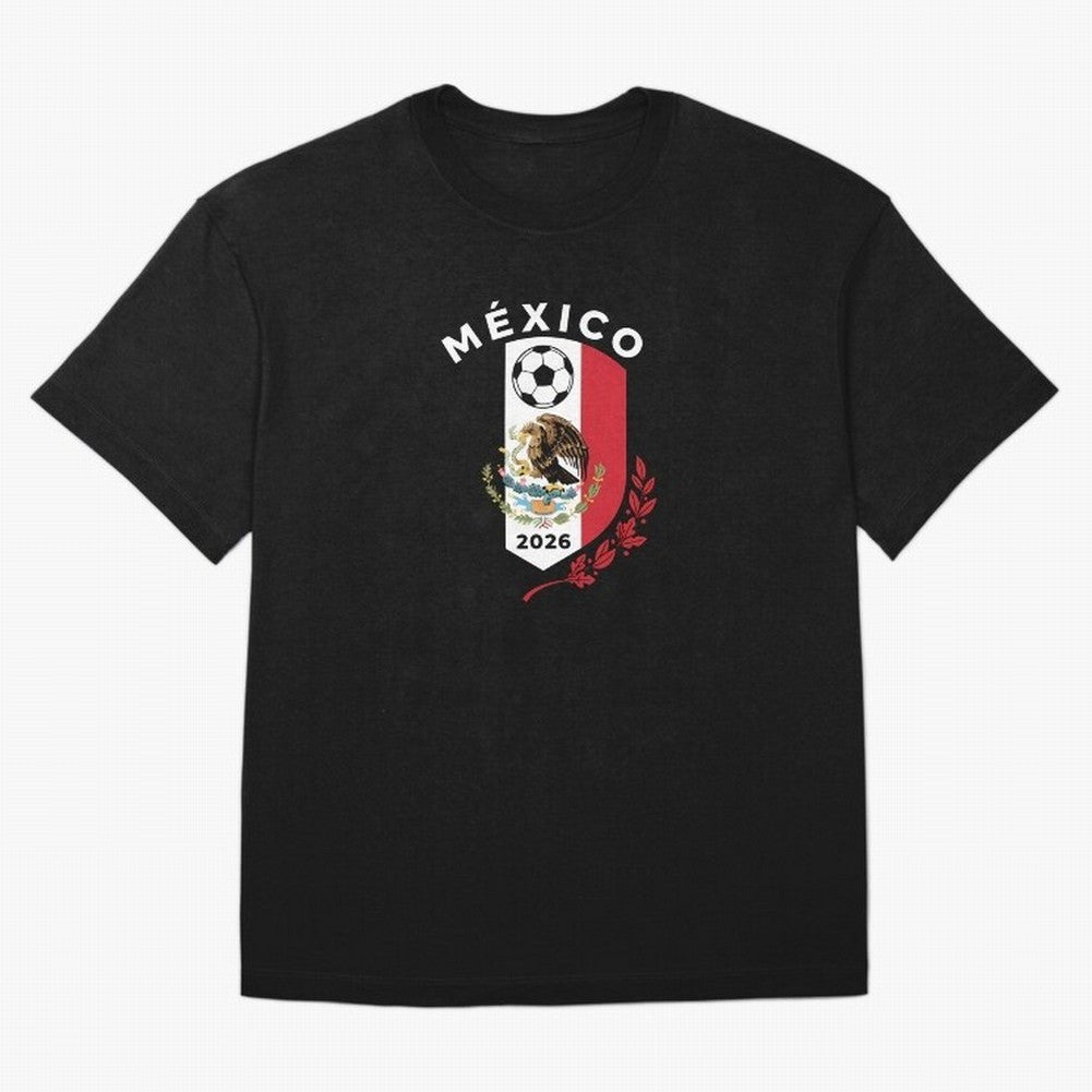 Mexico Emblem World Cup Soccer 2026 Football Crew T-Shirt_83050167 Classic T-Shirt Feel the Heartbeat of Global Football Passion for FIFA World Cup 2026 USA Canada Mexico, Inspired by Haaland and Mbappe, Portugal, Tournament Hype, Historic