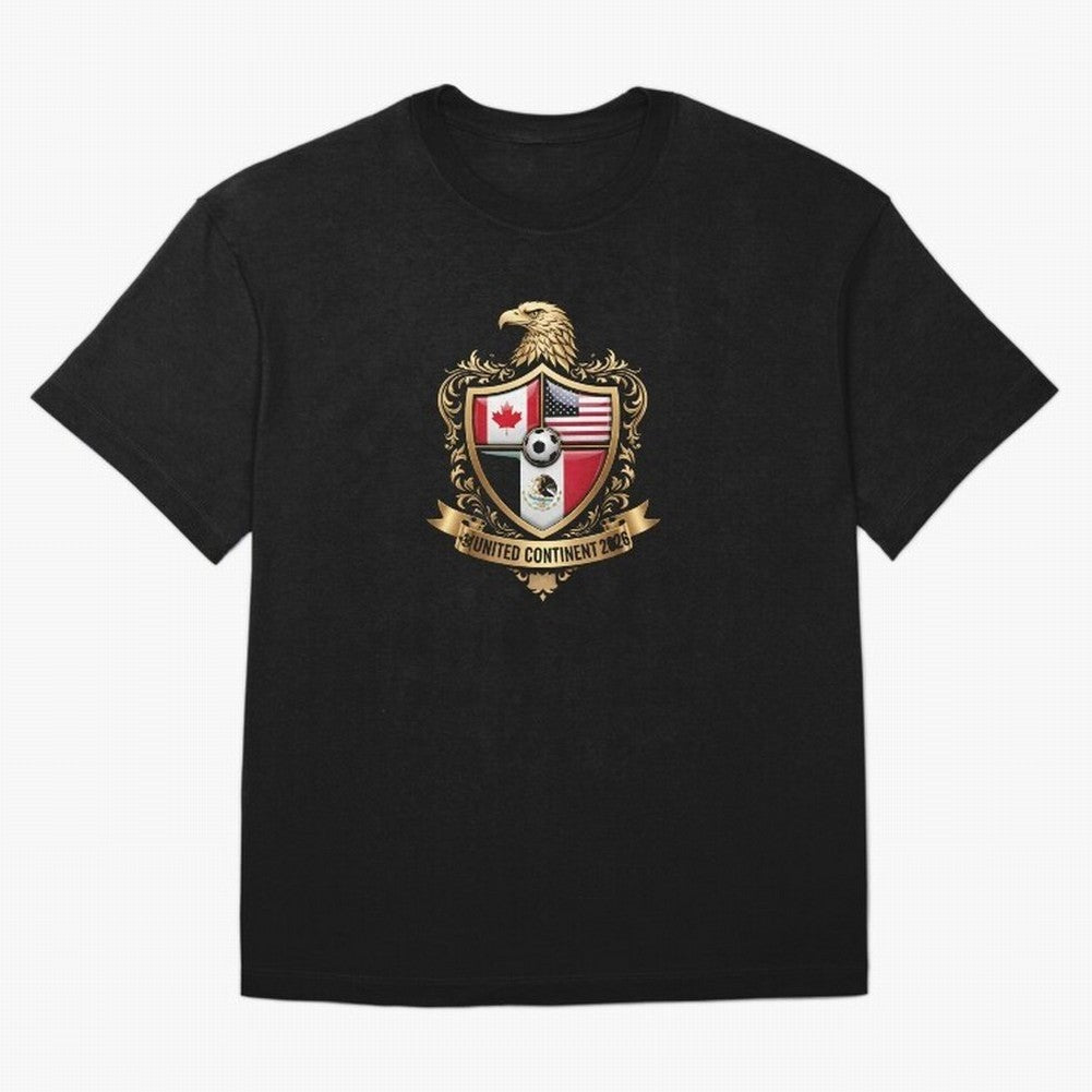 Golden Continental Eagle Soccer World Cup Crest 2026 T-Shirt_83050983 Classic T-Shirt Stand Proud for Match Day Hype around FIFA World Cup 2026, Messi and Cristiano Ronaldo, Portugal, Spain and Germany, Goal Celebration Energy, Supporter Heritage,