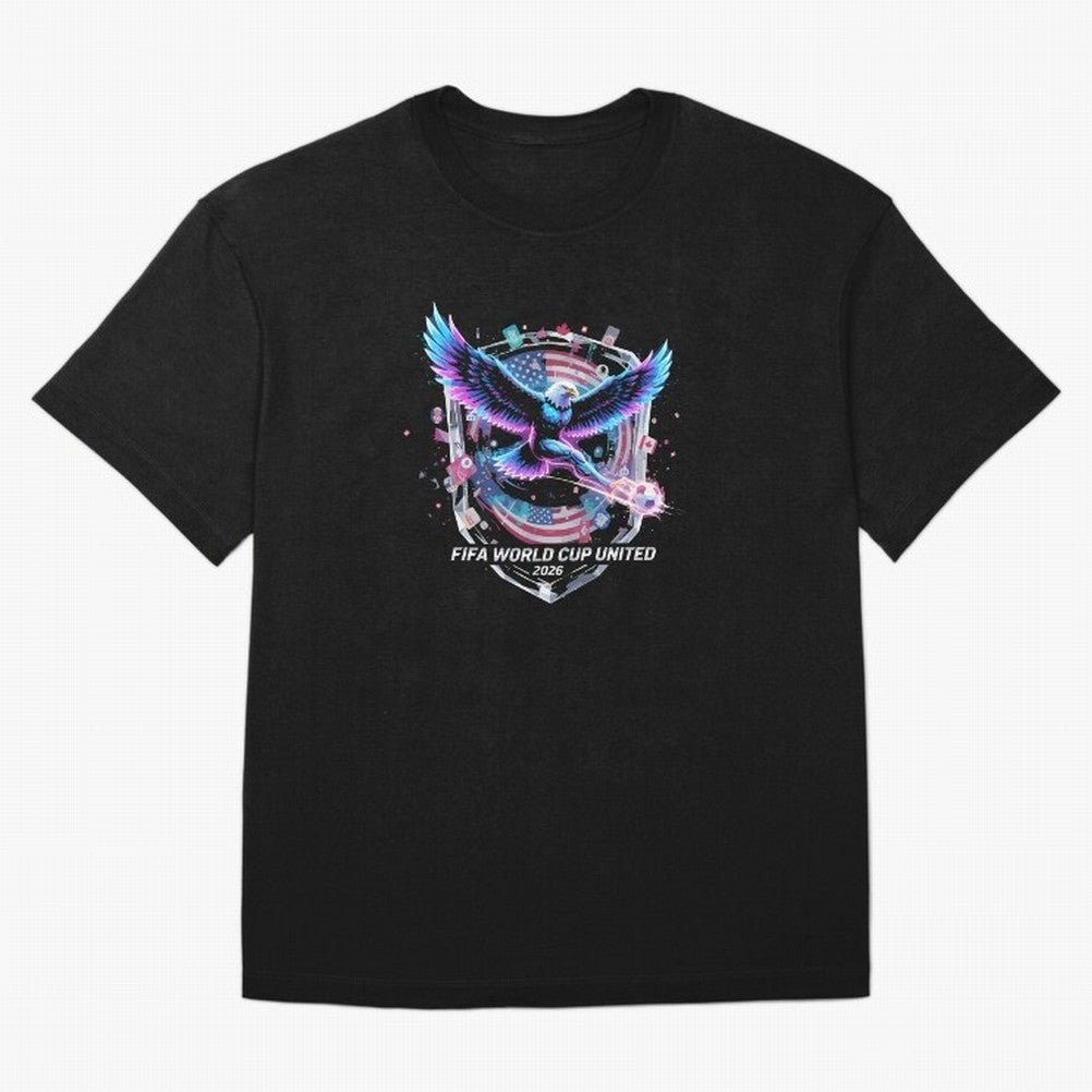FIFA World Cup 2026 United Eagle Soccer Art T-Shirt_86867742 Classic T-Shirt Experience the Global Stage of FIFA World Cup 2026 Group Stage with Messi, Spain and Netherlands Energy, Football Festival Excitement, Trophy Ambitions, Country Rivalries