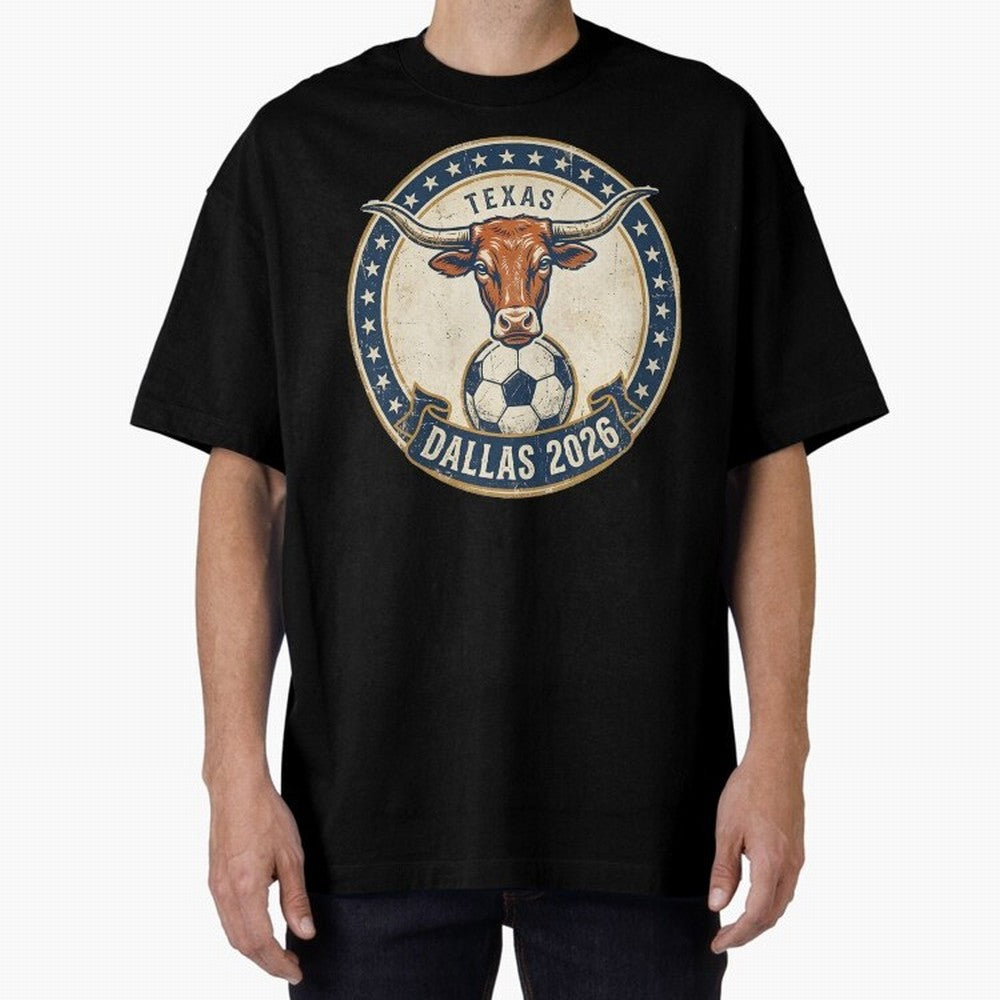 Dallas Texas 2026 World Cup Host City Vintage Football Badge Classic T-Shirt Join FIFA World Cup 2026 Built around CR7, Argentina and Brazil Energy, Champion Mindset, Group Stage Buzz, Knockout Tension and Passionate Fan Culture; Great for
