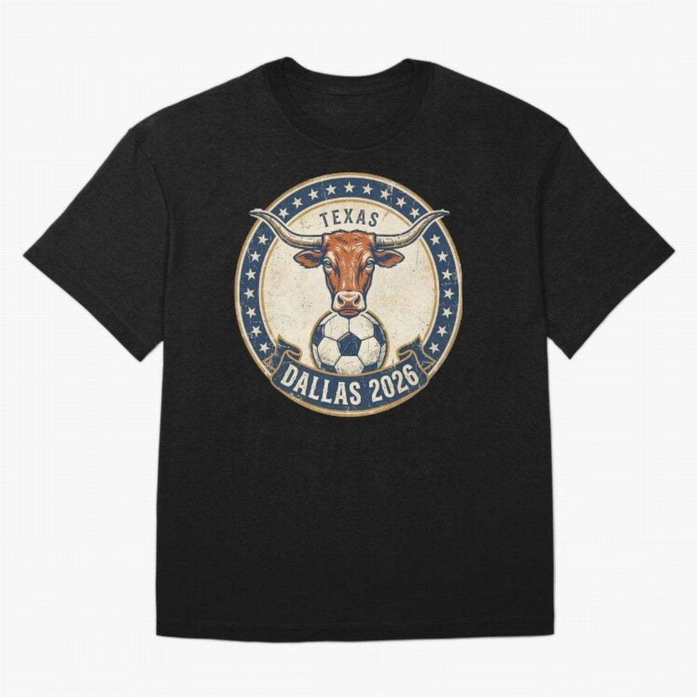 Dallas Texas 2026 World Cup Host City Vintage Football Badge Classic T-Shirt Join FIFA World Cup 2026 Built around CR7, Argentina and Brazil Energy, Champion Mindset, Group Stage Buzz, Knockout Tension and Passionate Fan Culture; Great for