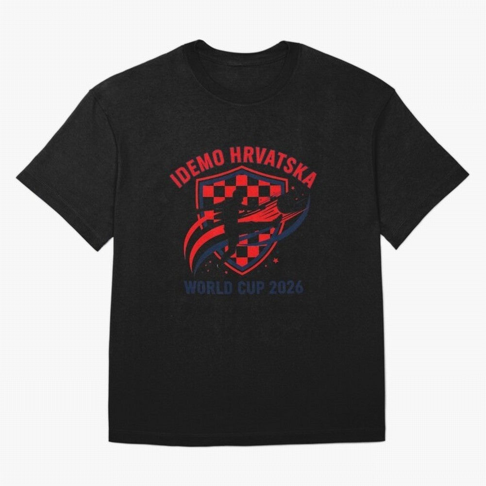 Croatia World Cup 2026 Fan Art Classic T-Shirt Stand Out with Spirit from FIFA World Cup 2026 USA Canada Mexico Centered on Haaland, Brazil, Portugal and Argentina Energy, Stadium Chants, National Pride, Trophy Dreams and Unforgettable Football