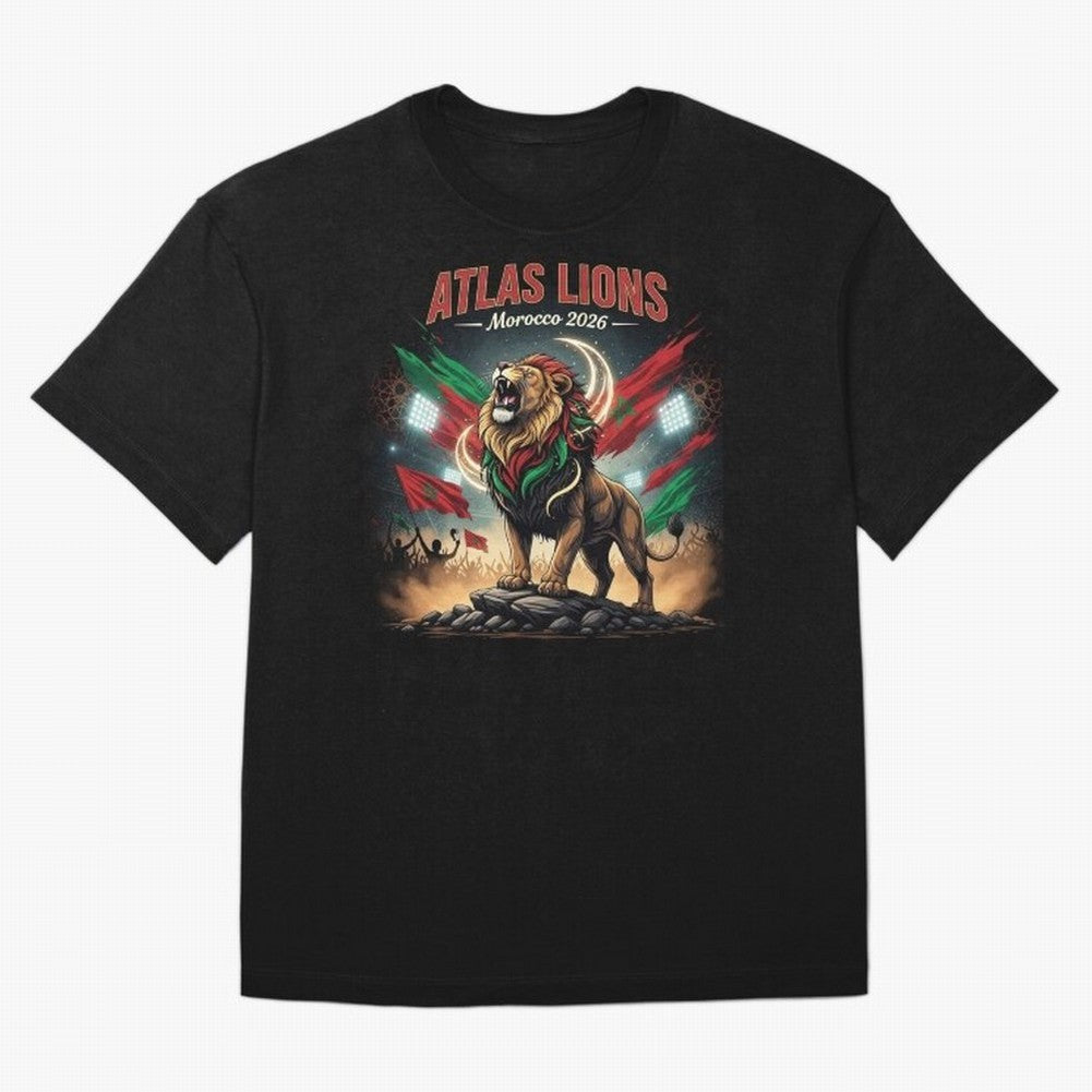 Atlas Lions - Morocco Football Team ready for the World Cup Classic T-Shirt Make Every Match About FIFA World Cup 2026 Group Stage for Fans of Neymar, Haaland and Cristiano Ronaldo and Argentina, Bringing Classic Soccer Heritage, Championship