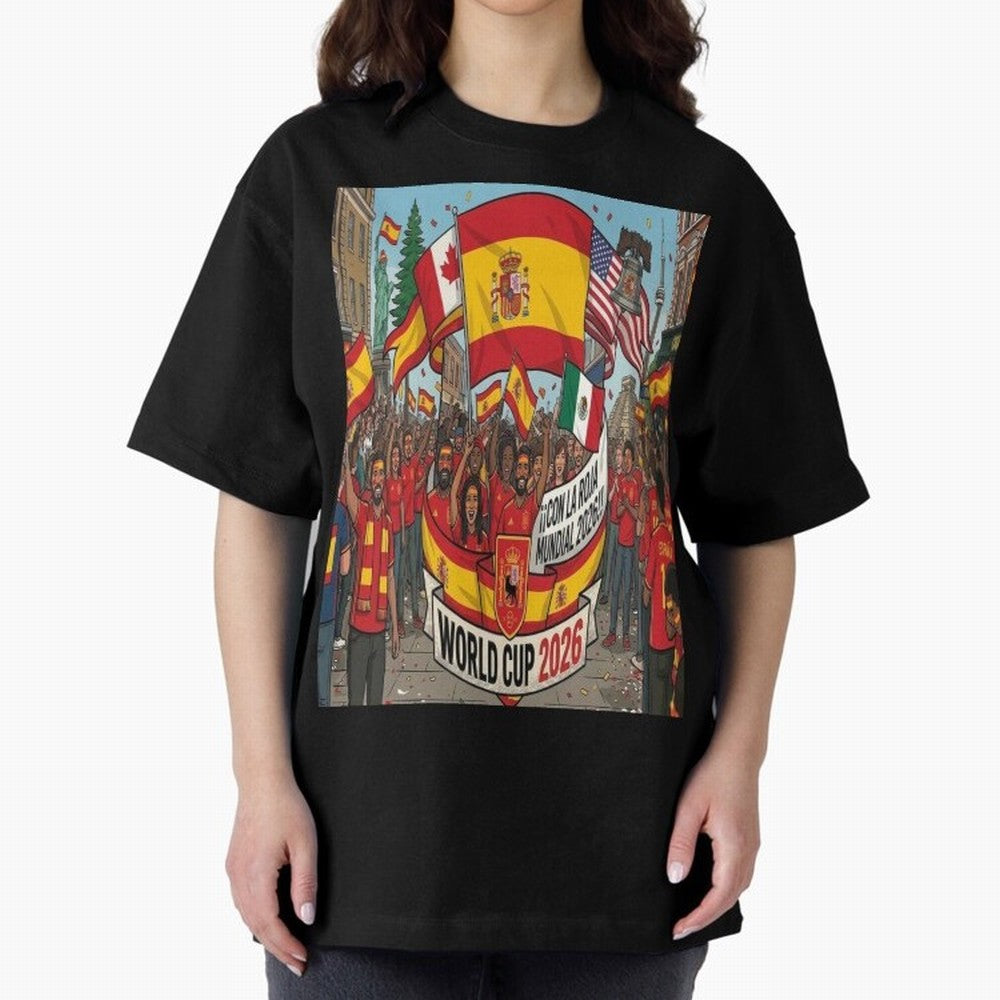 Spain Classic T-Shirt Bring Trophy Dreams to Match Day Hype around FIFA World Cup 2026, Messi and Cristiano Ronaldo, France and Portugal, Vintage Soccer Flavor, Modern Football Stars, National Flags and Final Night Emotion; Ideal for Football Dads,