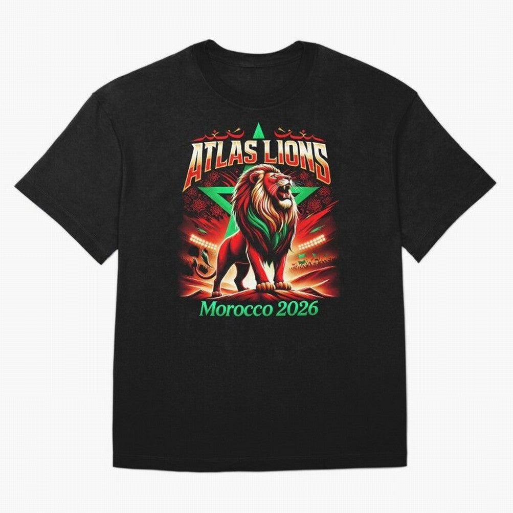 Morocco Football Fan Classic T-Shirt Celebrate Classic Football Spirit in Global Football Passion for FIFA World Cup 2026 Group Stage, Capturing Messi, CR7 and Mbappe, England, Football History, Final Match Energy, Crowd Noise and Once in a