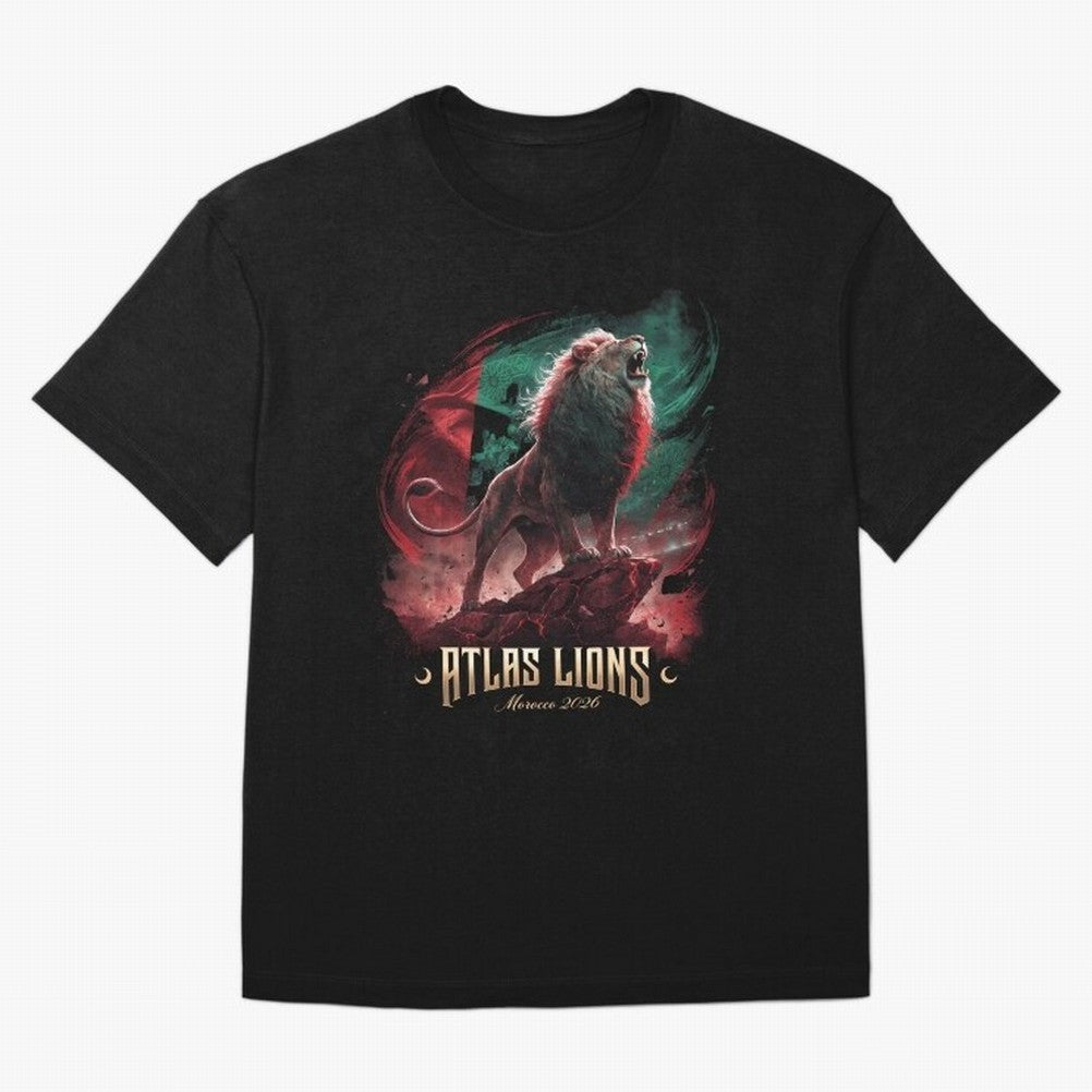 Morocco - The Atlas Lions Classic T-Shirt Show Your Stadium Side during Global Football Passion for FIFA World Cup 2026 Group Stage, Filled with Messi, Neymar and Mbappe, Brazil, Football History, Final Match Energy, Crowd Noise and Once in a