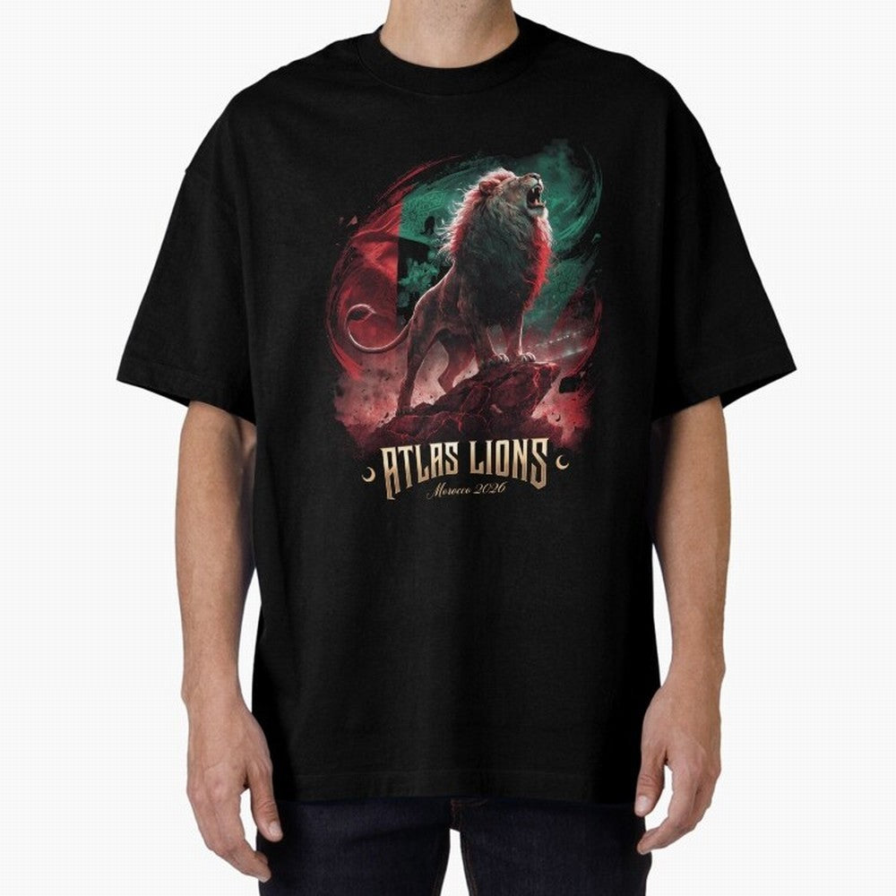Morocco - The Atlas Lions Classic T-Shirt Show Your Stadium Side during Global Football Passion for FIFA World Cup 2026 Group Stage, Filled with Messi, Neymar and Mbappe, Brazil, Football History, Final Match Energy, Crowd Noise and Once in a