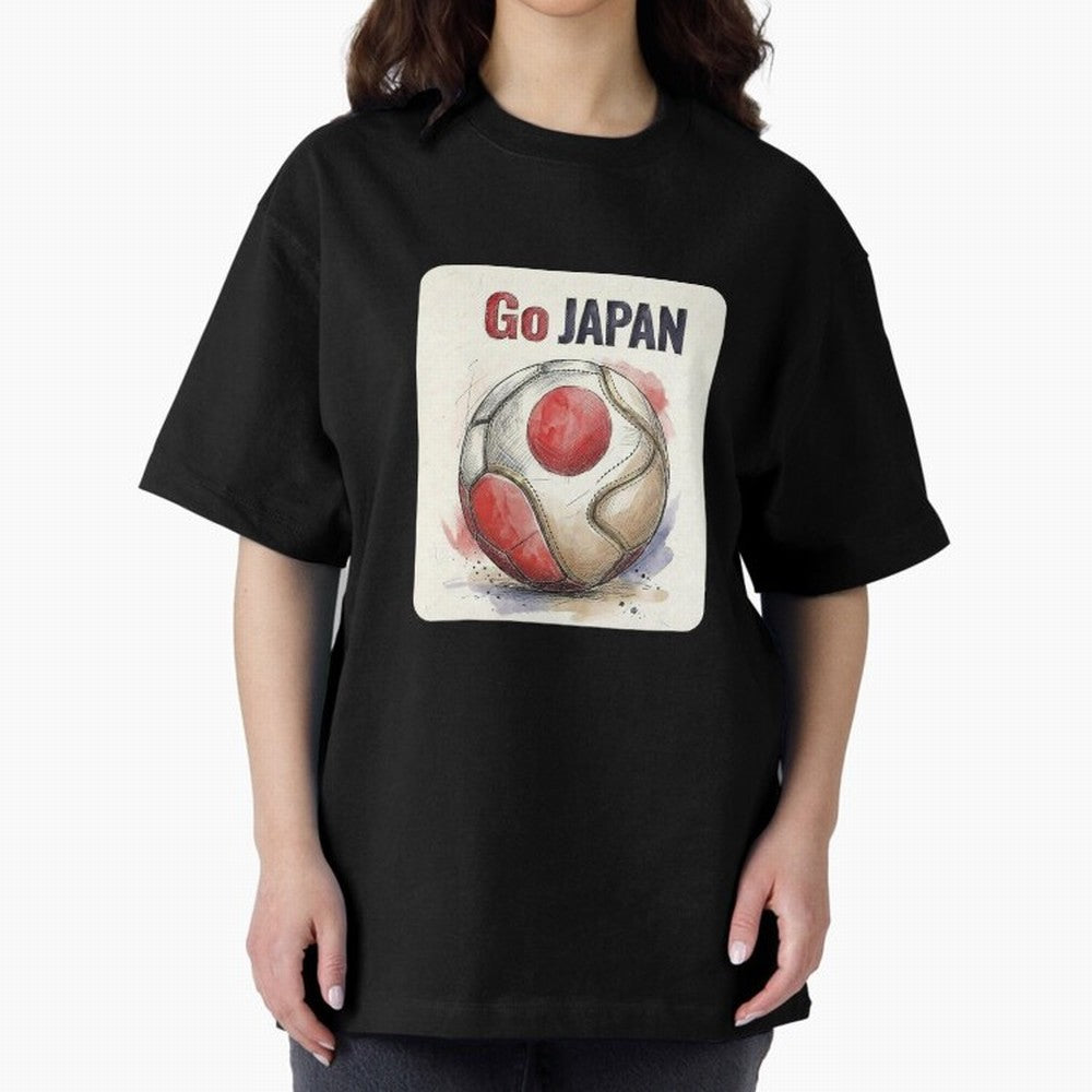 Go Japan Soccer Ball Flag | Japanese Football Fan Graphic Tee Classic T-Shirt Experience the Global Stage of Global Football Passion for FIFA World Cup 2026 USA Canada Mexico, Capturing Mbappe, Germany, Championship Spirit, Famous Goals, Roaring