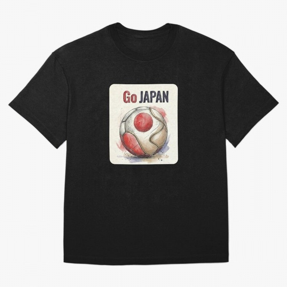 Go Japan Soccer Ball Flag | Japanese Football Fan Graphic Tee Classic T-Shirt Experience the Global Stage of Global Football Passion for FIFA World Cup 2026 USA Canada Mexico, Capturing Mbappe, Germany, Championship Spirit, Famous Goals, Roaring