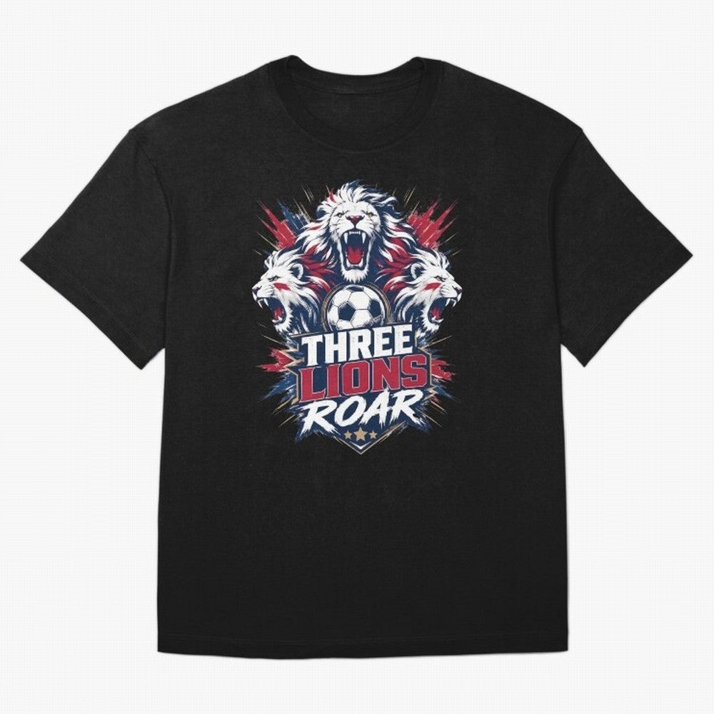 Three Lions Roar England World Cup 26 Tee Classic T-Shirt Stand with Global Football Passion for FIFA World Cup 2026 Group Stage, Made for Neymar, Germany, Fan Favorite Moments, National Team Passion, Big Match Drama and Soccer History; Made for