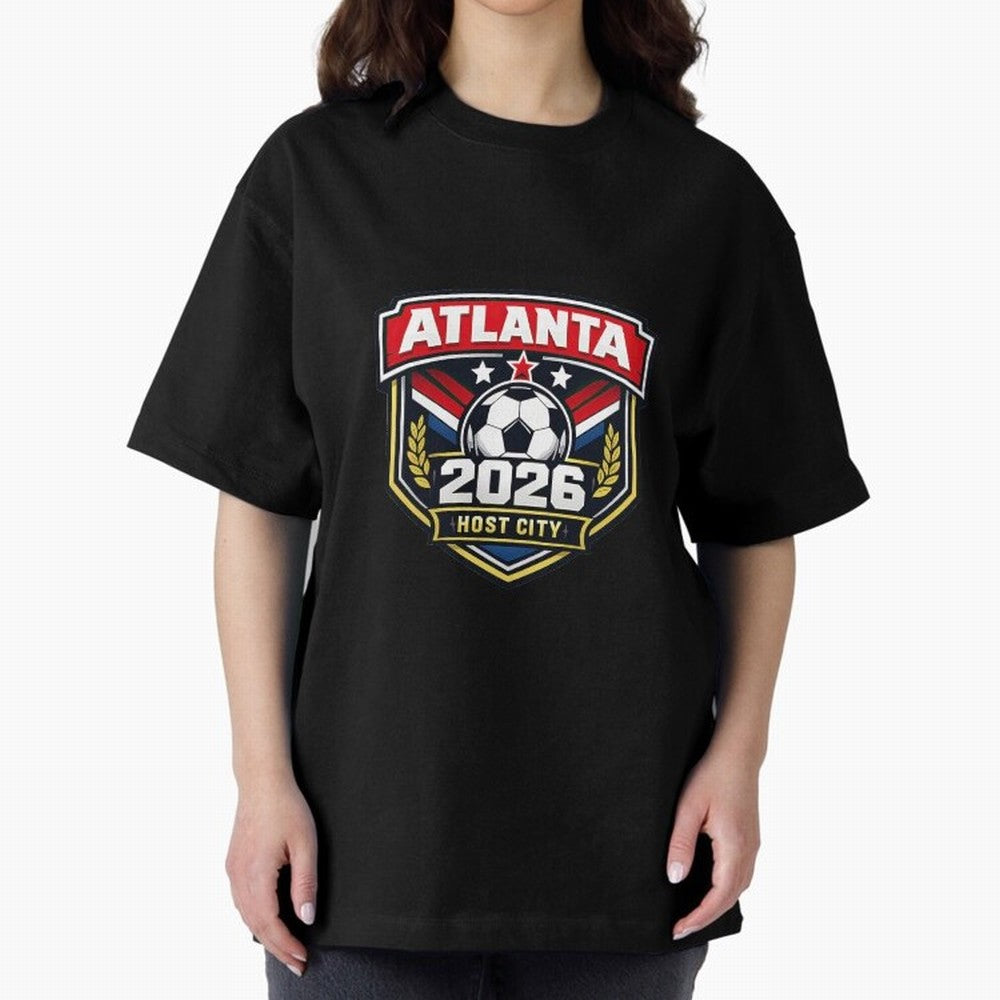 Global Cup 2026 Host City Badge Atlanta Classic T-Shirt Bring Stadium Energy to Global Football Passion for FIFA World Cup 2026, Connected to Messi and Cristiano Ronaldo, Brazil, Football Festival Excitement, Trophy Ambitions, Country Rivalries and