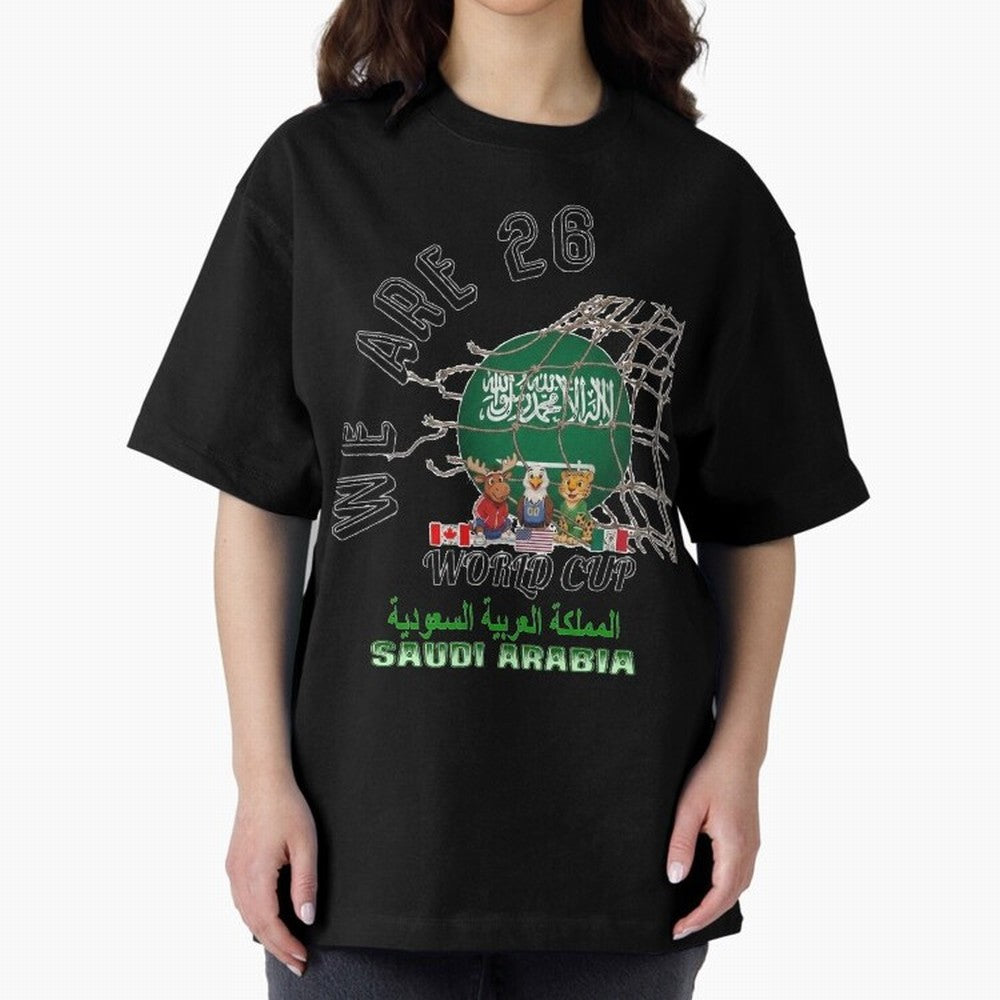 World cup 26 - Saudi Arabia Classic T-Shirt Show Match Day Excitement for FIFA World Cup 2026 Group Stage Capturing Messi, Neymar and Mbappe, Brazil Energy, Retro Football Energy, Iconic Rivalries, Trophy Chase Drama and Stadium Atmosphere; Ideal
