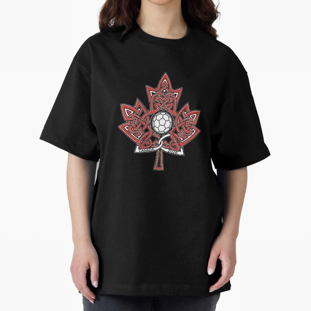 Interwoven Maple Leaf Canada Soccer 2026 T-Shirt_83135197 Classic T-Shirt Step into Global Football Passion for FIFA World Cup 2026 USA Canada Mexico, Filled with Neymar, Haaland and Cristiano Ronaldo, Netherlands, Match Day Excitement, Supporter