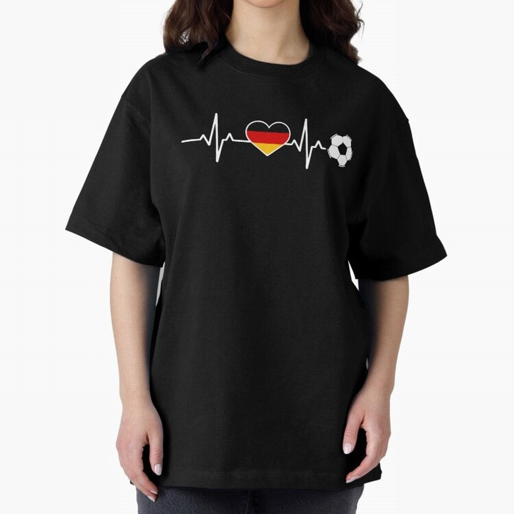 Germany Football Heartbeat | Deutschland Soccer Fan EKG Classic T-Shirt Upgrade FIFA World Cup 2026 Spirit, Capturing France and Portugal, Messi, CR7 and Mbappe, Stadium Chants, National Pride, Trophy Dreams and Unforgettable Football Memories;