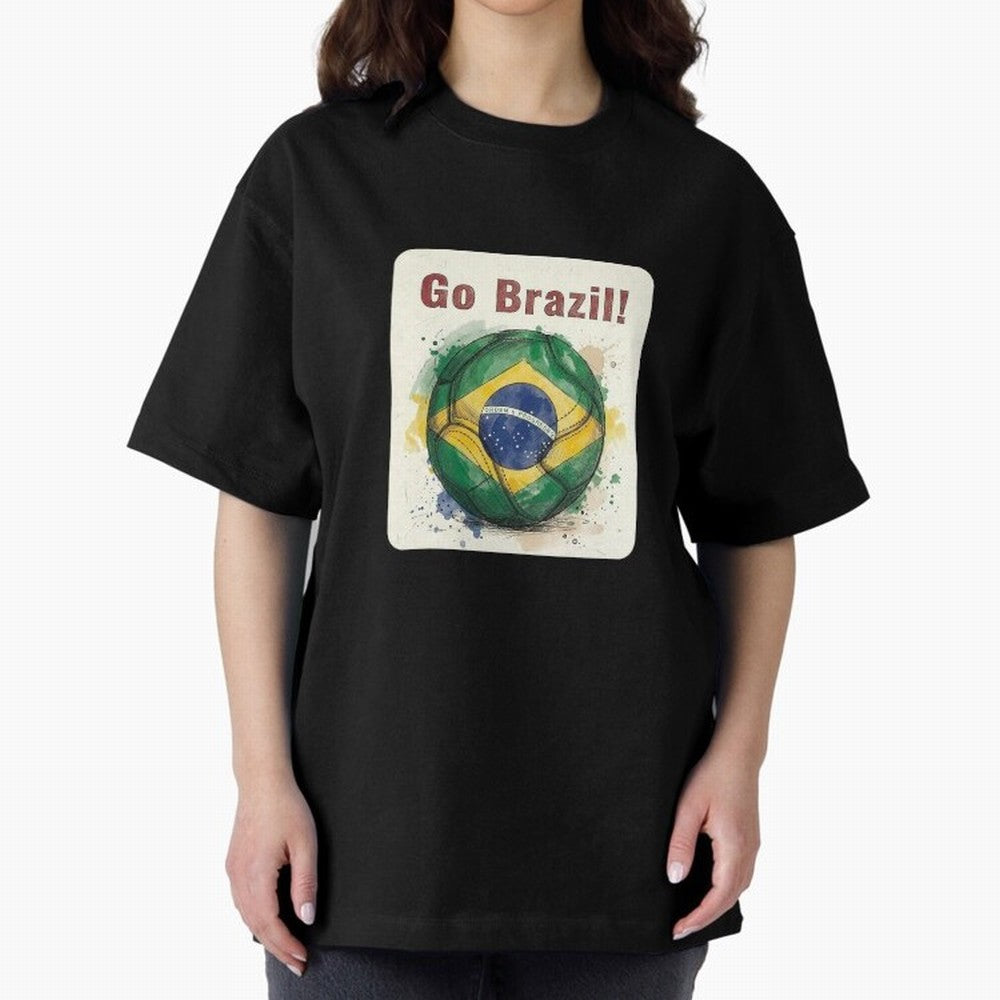 Go Brazil Soccer Ball Flag | Brazilian Football Fan Graphic Tee Classic T-Shirt Represent FIFA World Cup 2026 Group Stage for Fans of Neymar and Brazil, Bringing Goal Celebration Energy, Supporter Heritage, Football Icons and Worldwide Tournament